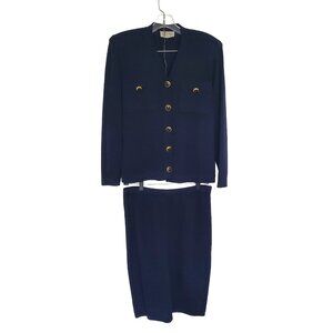 Navy St. John by Marie Gray 2 piece skirt outfit size 6